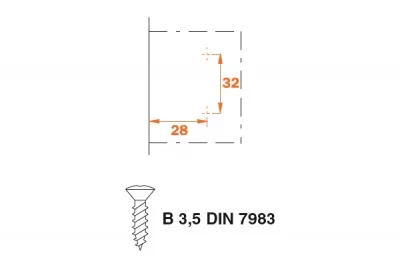 Ответная планка Н0 под шуруп, Т-образная (стальная)