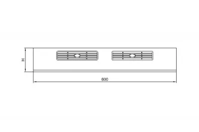 80 Решётка вентиляционная для цоколя ПВХ H.120, L=600, под золото