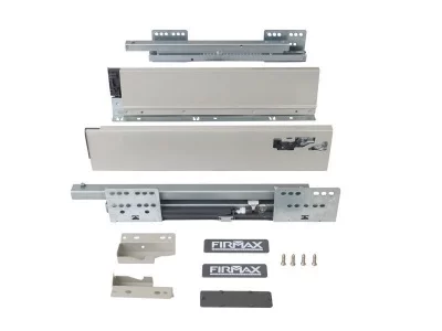 Комплект ящика Firmax Newline длина 500 мм, высота 84мм с доводчиком, серый