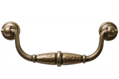 Ручка-скоба 128мм, отделка бронза античная