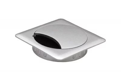 Заглушка кабель-канал, 70x70, d.60, отделка под алюминий