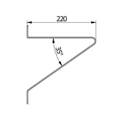 GTV: Полкодержатель GALA, 250x220 мм, черный матовый: PP-GALA-20M