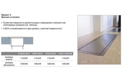 Механизм KNIFE BOX для хранения ножей