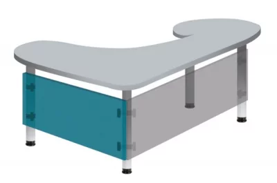 Набор креплений экрана для стола к 1-й ножке d.60, дополнительный