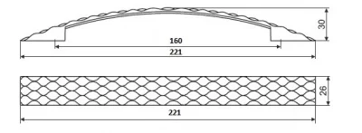Gamet: Ручка металлическая модерн - UU40-0160-G0006