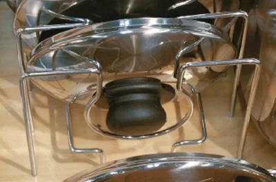 Набор держателей для 4 крышек, отделка хром глянец