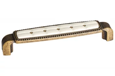 Ручка-скоба 128мм, отделка бронза "орваль" + керамика