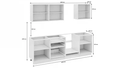Кухонный гарнитур длиной - 240 см (со шкафом НБ)