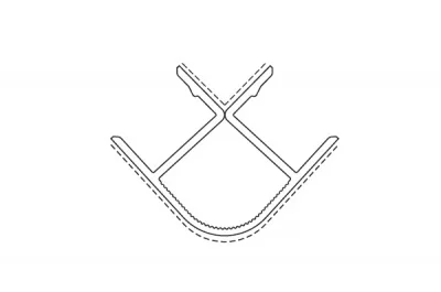 10 Угол 90&quot; двухсторонний Н-150, ваниль