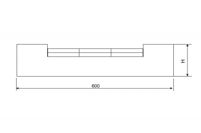2900 Решётка вентиляционная для цоколя ПВХ H.150, L=600, вишня красная