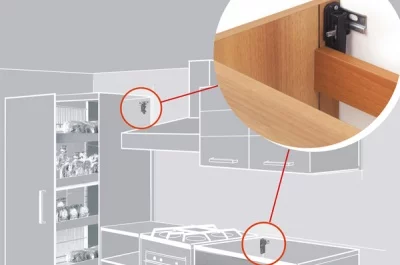 Фиксатор настенный для мебели, левый