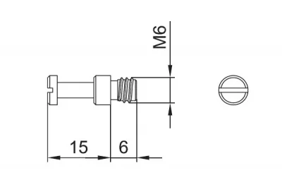 Винт М6х6 для стяжки Mini Combi