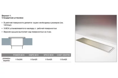 Механизм KNIFE BOX для хранения ножей