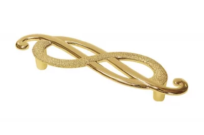 Ручка-скоба 96мм (правая), отделка золото императорское