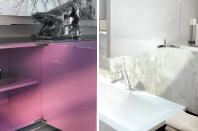 Петля AIR Push 105" отделка никель (комплект: левая+правая+крепеж)