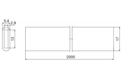 Профиль-поручень 2000мм, отделка бриллиант