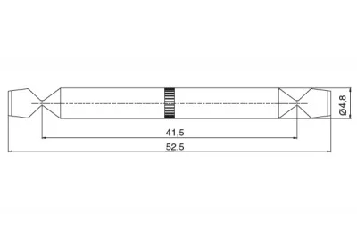 Шток двусторонний 41,5мм для стяжки конической GN150.5, отделка цинк