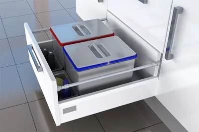 Набор емкостей в базу 600 для бытовой химии и раздельного сбора мусора