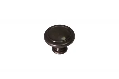 Ручка-кнопка, отделка бронза темная Ручка-кнопка, отделка бронза темная