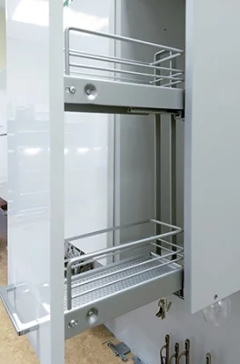 Kessebohmer: Пенал выдвижной отделка «ТИТАН», 2 полки, для фасадов шириной 150 мм