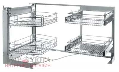 Волшебный уголок с выдвижными корзинами с плавным закрыванием, левый: SMACE45SXFMC