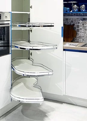 Kessebohmer: «ЛеМанс», левый, 4 полки, для ширины фасадов 600 мм Kessebohmer: «ЛеМанс», левый, 4 полки, для ширины фасадов 600 мм