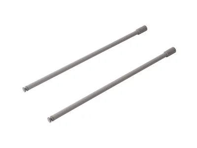 Рейлинг продольный Firmax глубина 350 мм серый, (2 рейлинга + 2 крепления)