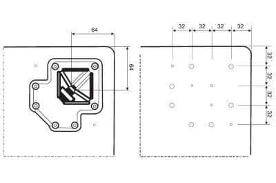 Нога 60х60 Н700 для стола квадратная, нержавеющая сталь, комплект 4 штуки