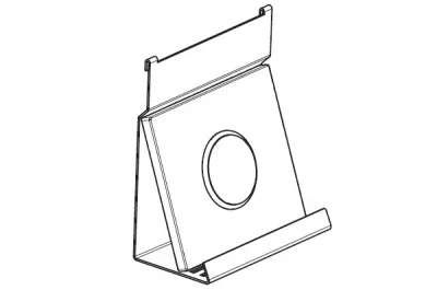 Полка для часов низкая, 160х80х180мм, отделка белый бархат (матовый)