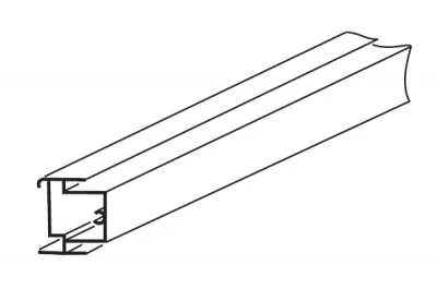 Профиль задний L=3000мм, алюминий