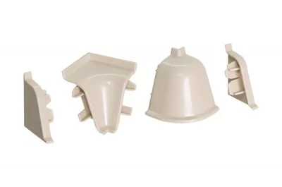 Комплект угловых элементов для овального бортика, цвет топленое молоко