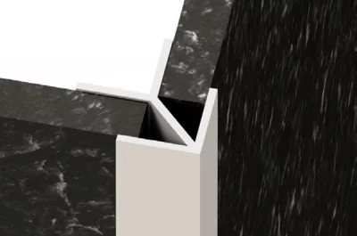 Профиль угловой универсальный 600мм для стеновых панелей, отделка алюминий