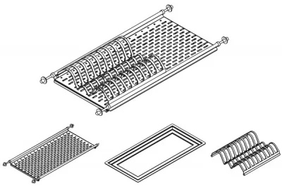 Сушка 1-уровневая в базу 600, сталь нержавеющая