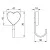 GTV: Крючок мебельный WM-HEART сердце, розовый: WM-HEART-RZ