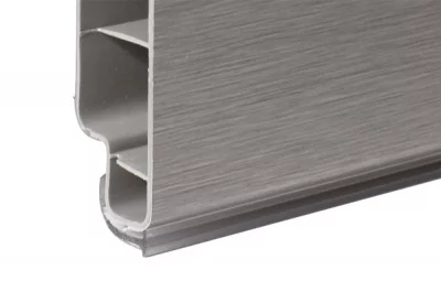 180/813 Цоколь ПВХ Н.100, L=4000, под шлифованную нержавеющую сталь