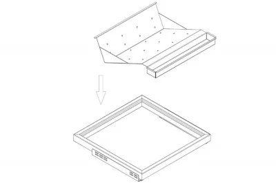 Поддон для обуви Н=131, для рамки в базу 680, арабика
