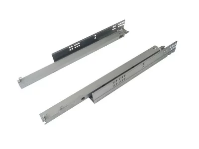 Направляющие скрытого монтажа Firmax (полного выдвижения) L=600мм, для ЛДСП 16 мм с доводчиком, (2 направляющие + 2 крепления)