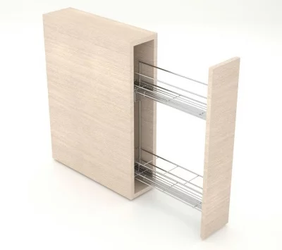 Бутылочница FGV в базу 200мм правая, направляющие EXCEL, плавная доводка, хром