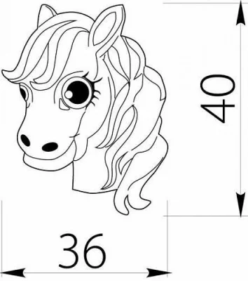 GTV: Детская резиновая ручка - ЛОШАДКА UM-KID-W-001