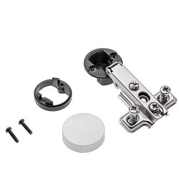 GTV: Петля GTV для стекла + ответная Планка с евро шурупом и заглушка круглая хром ZP-CIG-09OZE