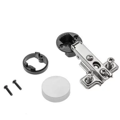 GTV: Петля GTV для стекла + ответная Планка с евро шурупом и заглушка круглая хром ZP-CIG-09OZE