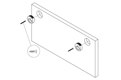 Навеска для настенных панелей, без регулировки, отделка серебро