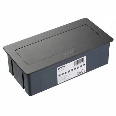 GTV: Удлинитель настольный SOFT 3 розетки AE-PBSC3GS-20 (Schucko), черный, с проводом 1,5 метра: AE-PBSC3GS-20N