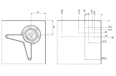 Нога d.60 Н700 для стола, хром матовый, комплект 4 штуки