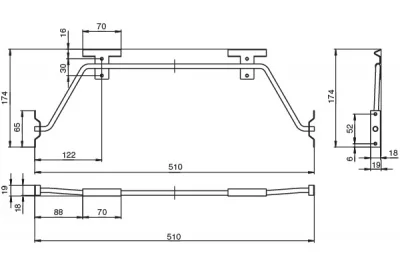 Механизм для вставки стола 500 мм, отделка цинк