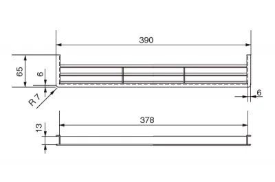 Вентиляционная решётка для цоколя, цвет светло-коричневый