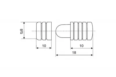 Центрирующий пин для стола, d=8мм, бронза Центрирующий пин для стола, d=8мм, бронза