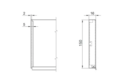 Заглушка торцевая пластик Н150 , белый