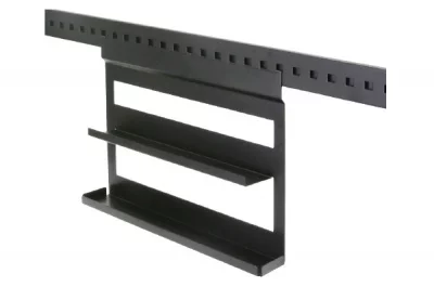 Полка универсальная 2-х-уровневая, 406х100х320мм, отделка черный бархат (матовый)