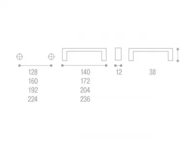 Nomet: Ручка металлическая релинговая - C-4429-224.A1-G2